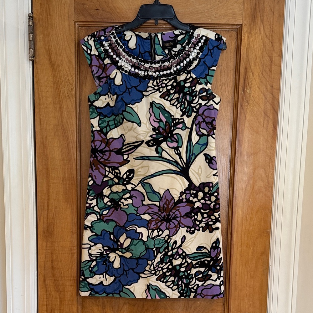 Laundry By Shelli Segal Floral Embellished Mini Dress
